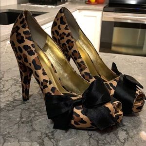 Paris Hilton Leopard Print Heels